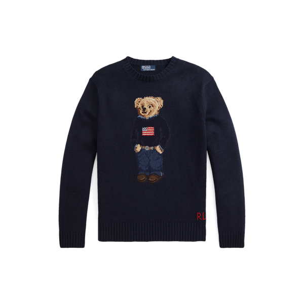 Pull Polo Bear en coton et lin