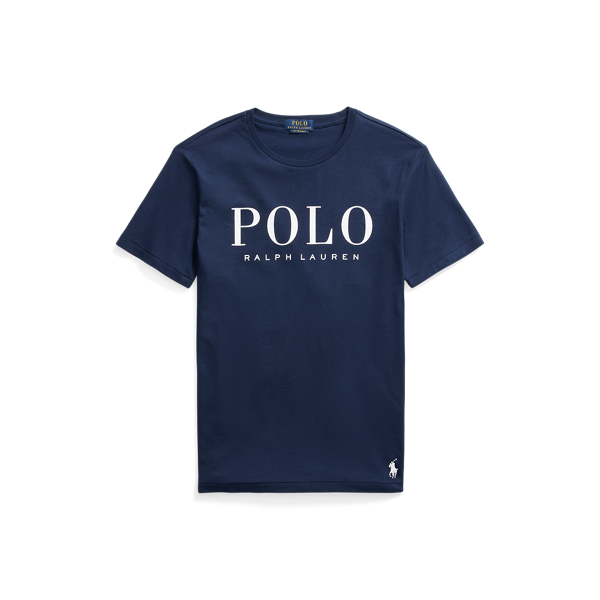 T-shirt de malha com logótipo Custom Slim Fit