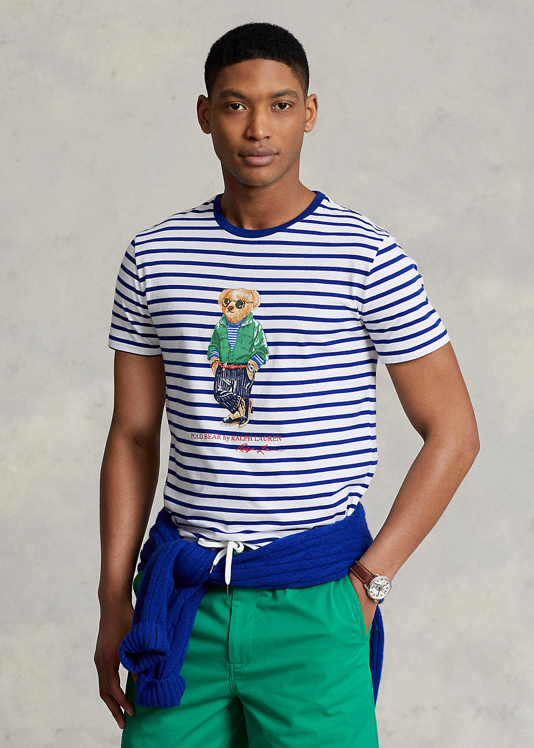 Classic Fit Polo Bear Striped Jersey T-Shirt - All Fits