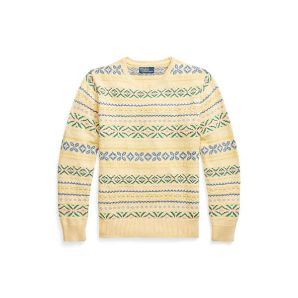 Fair Isle Cotton-Blend Sweater