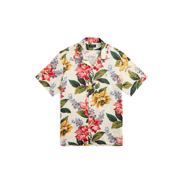 Classic Fit Floral-Print Camp Shirt