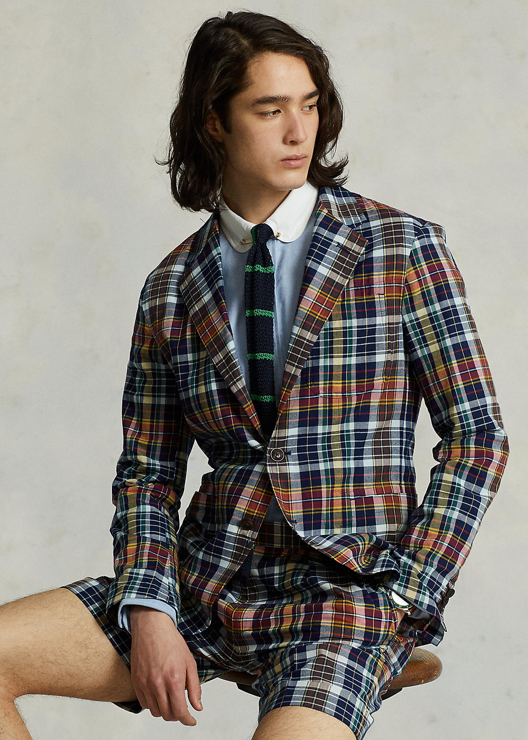 Polo Unconstructed Madras Sport Coat