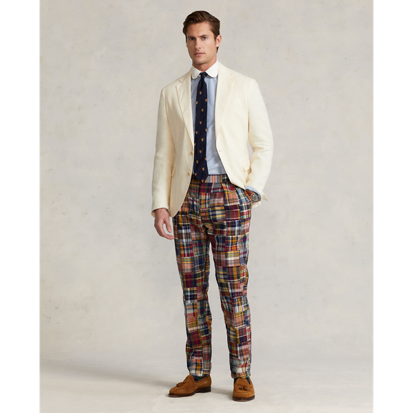 Patchwork Plaid Suit Trouser