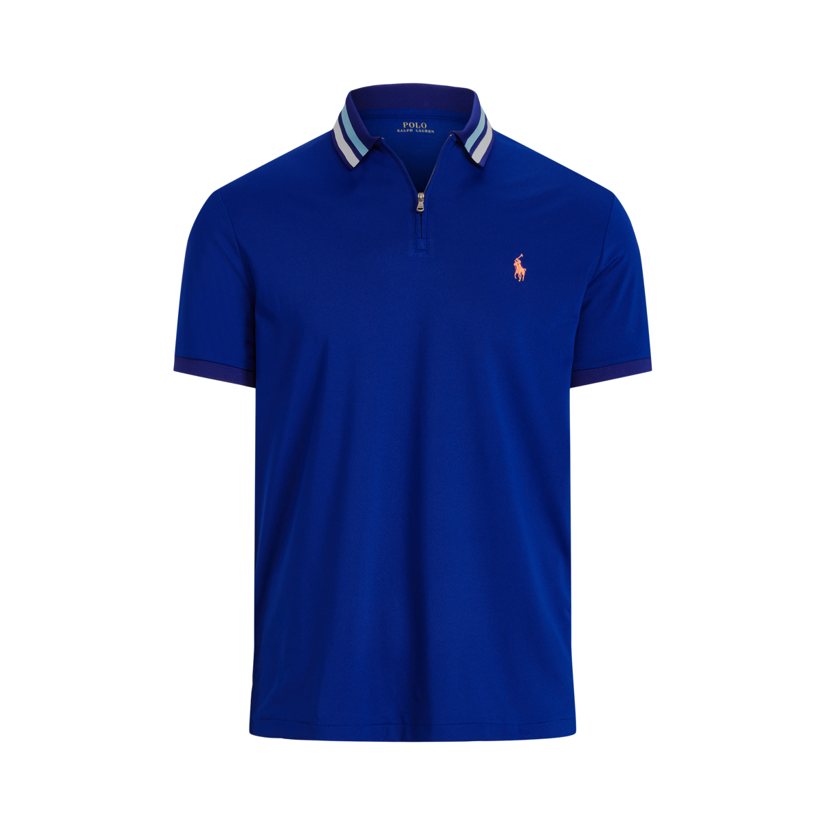 Stretch Jersey Quarter-Zip Polo Shirt
