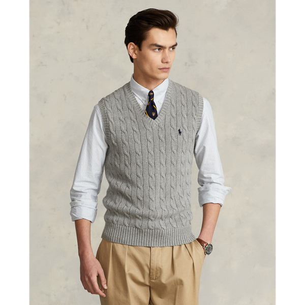 Cable-Knit Cotton Sweater Vest Ralph Lauren