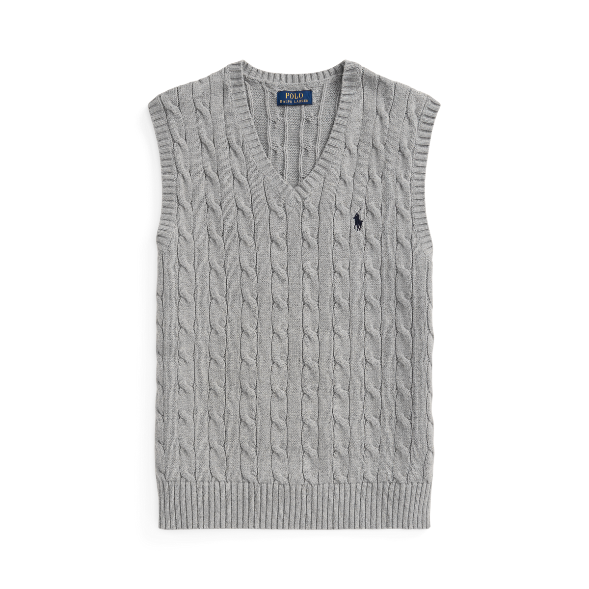 Cable-Knit Cotton Sweater Vest