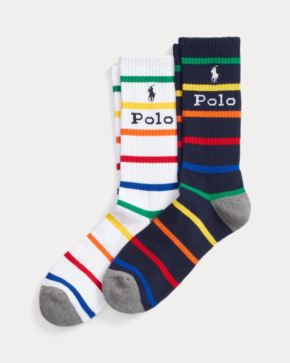 Striped Athletic Crew Sock Two-Pack