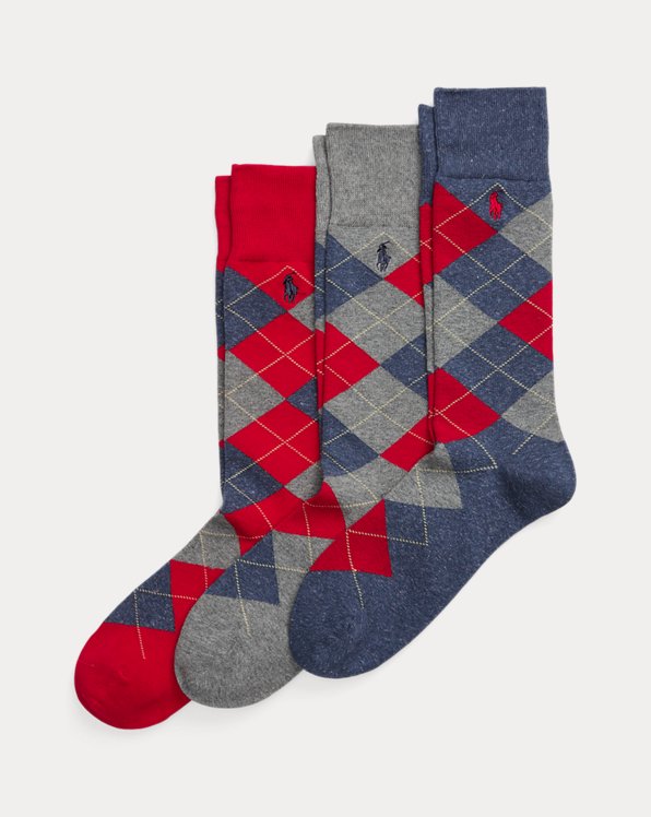 Argyle Trouser Sock Three-Pack