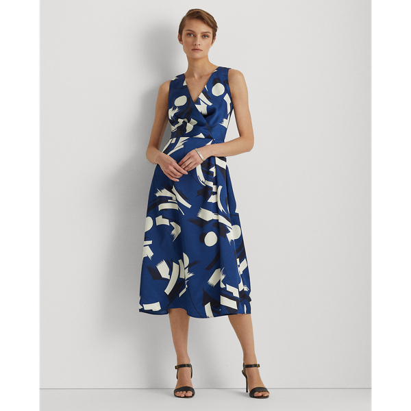 Lauren Petite Geometric-Print Sleeveless Dress 1