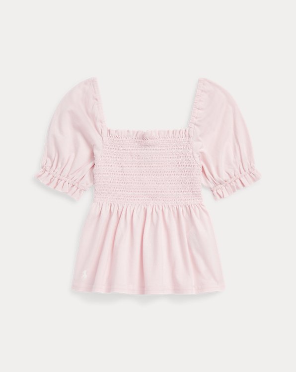 Smocked Cotton Jersey Top