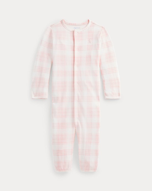 Plaid Cotton Convertible Gown Coverall