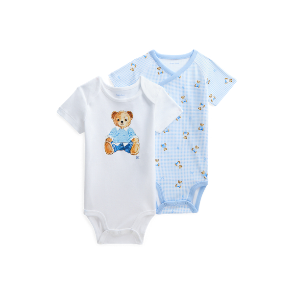 Deux bodys bébé Polo Bear en coton