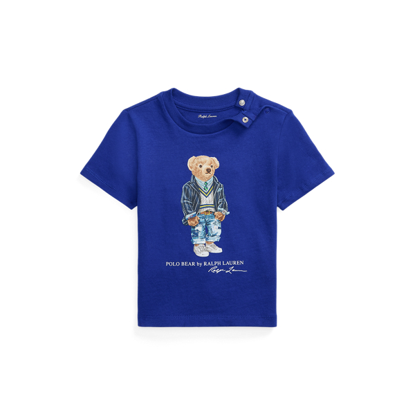T-shirt de malha de algodão com Polo Bear