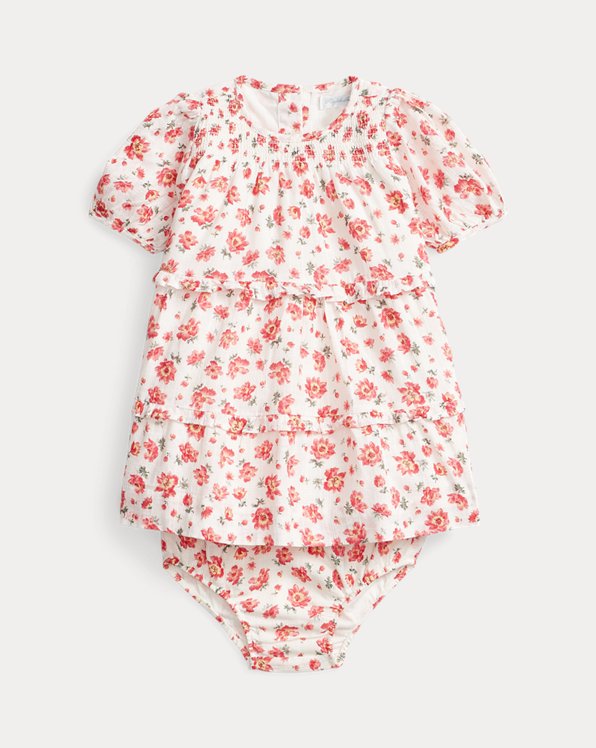 Floral Cotton Dobby Dress &amp; Bloomer