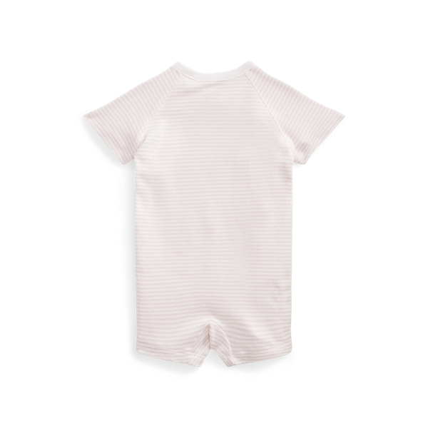 Baby Girl Combishort rayé en coton bio 2
