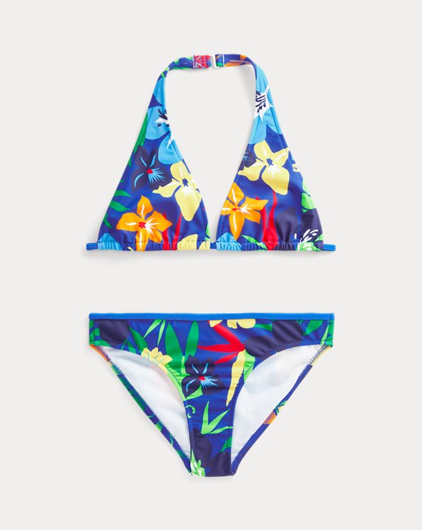 Tropical-Print Two-Piece Swimsuit