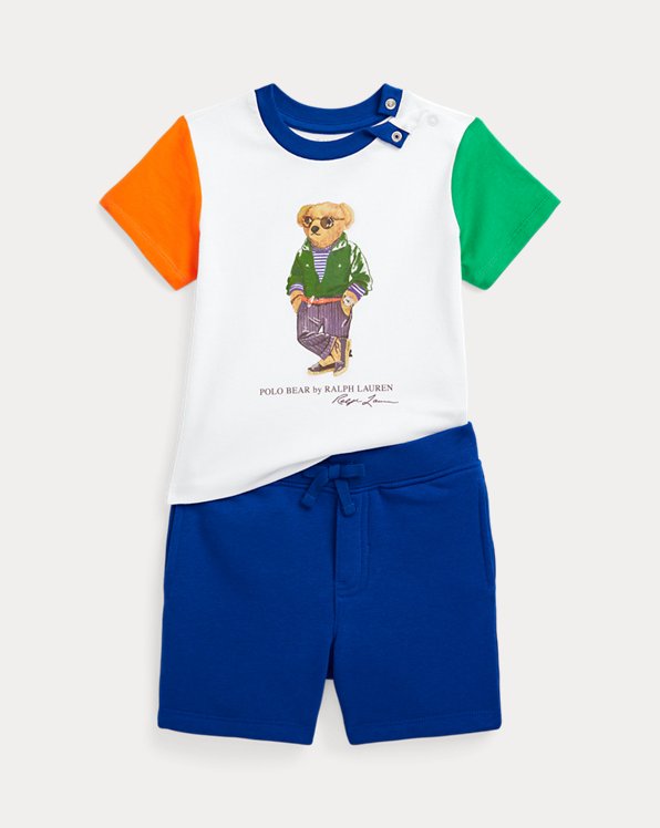 Polo Bear T-Shirt &amp; Fleece Short Set