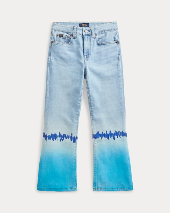 Tie-Dye Cropped Flare Jeans
