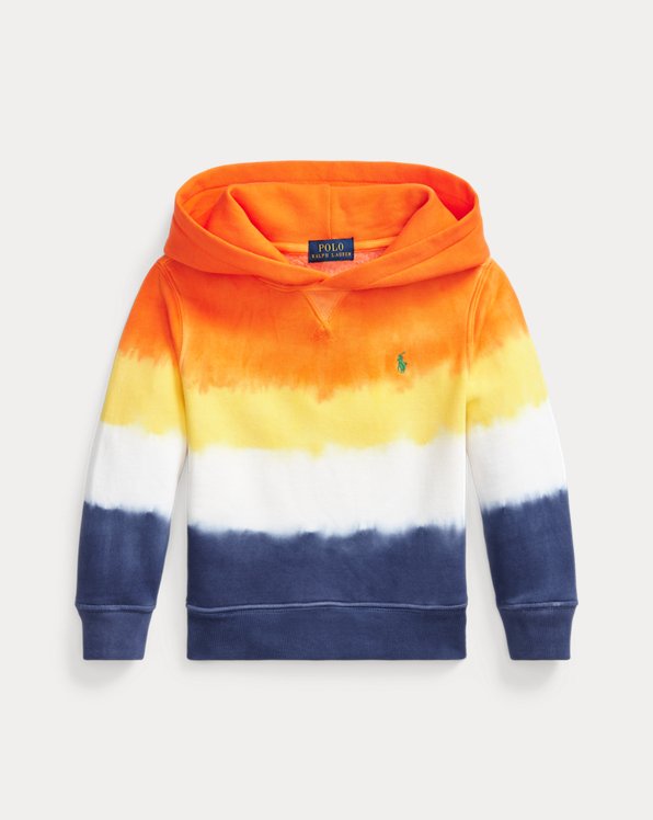 Tie-dye ombre fleece hoodie