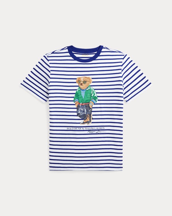 blue effect boys T-shirt Vintage with stripes