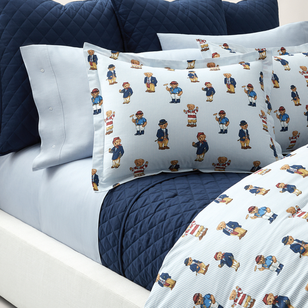 Teddy Bear Stripe Comforter Set