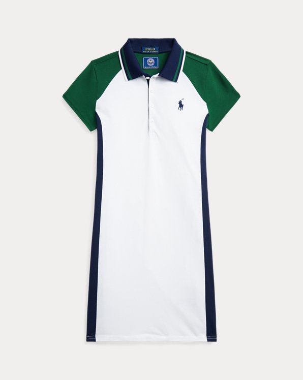 Wimbledon Polo jurk van stretch mesh
