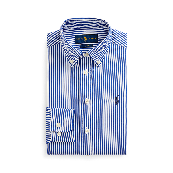 Slim Fit Striped Dress Shirt