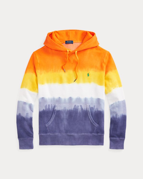 Tie-dye fleece hoodie