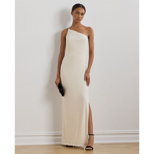 Ralph Lauren Robe du soir asymétrique jersey
