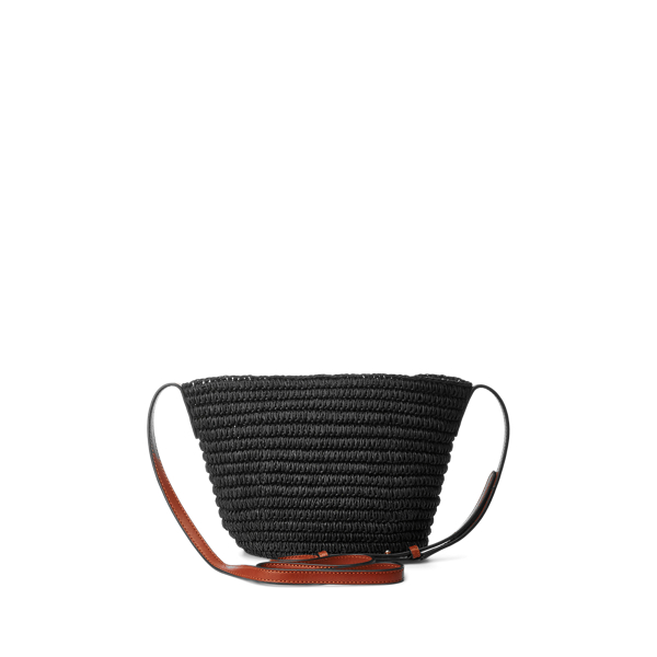 Straw Medium Nicki Crossbody Bag for Women Ralph Lauren® AM