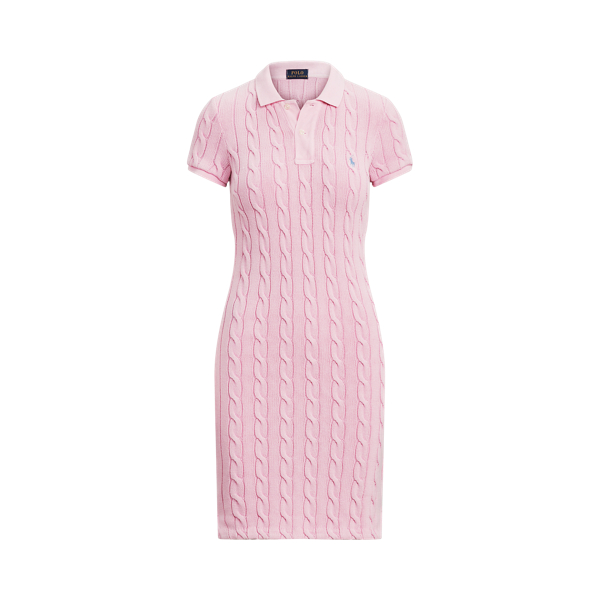 Cable-Knit Polo Dress