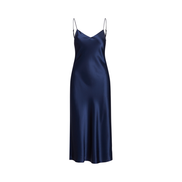 Double-Faced Satin Midi Slip Dress for Women | Ralph Lauren® UK