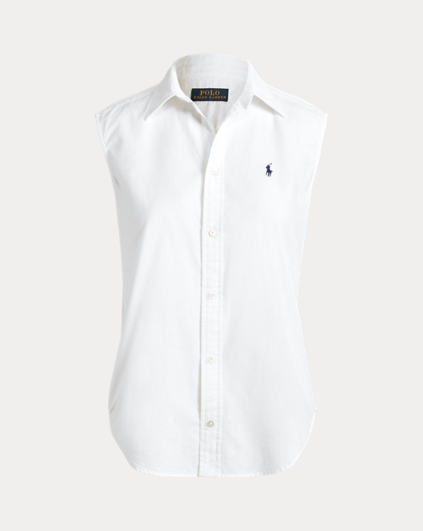 Sleeveless Oxford Shirt
