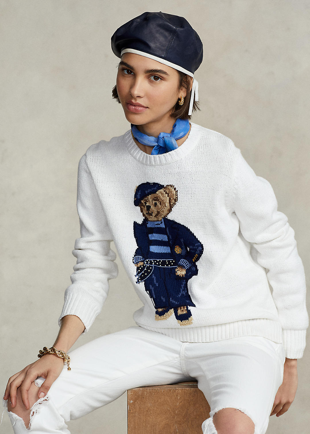 Polo Bear Cotton Linen Sweater