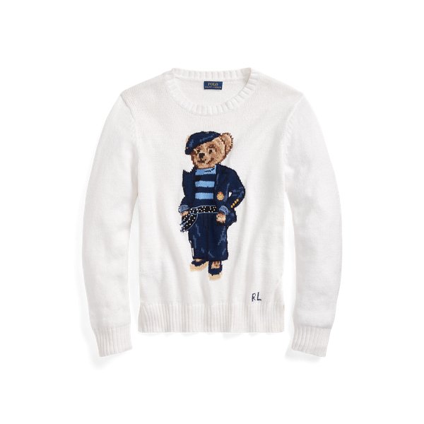 Pull Polo Bear en coton et lin