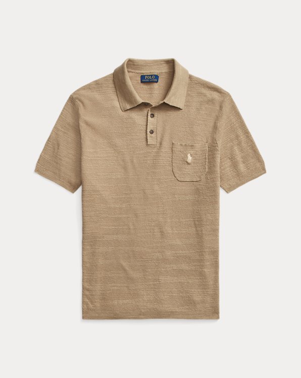 Classic fit katoen-linnen Polo shirt