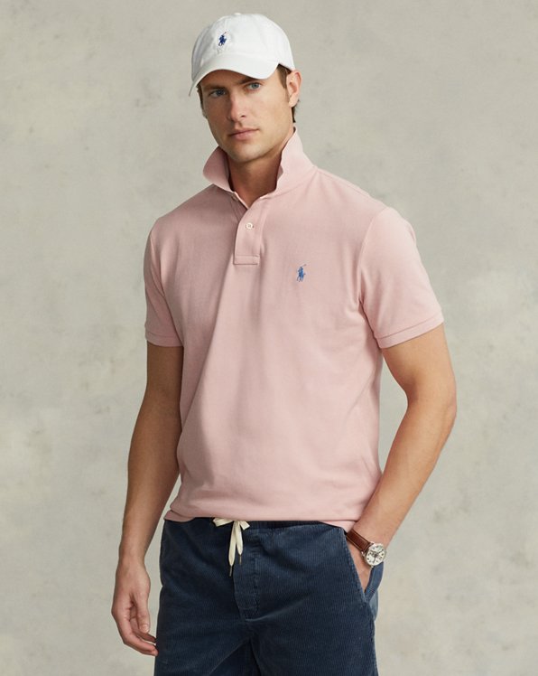 for Men Polo Ralph Lauren Cotton Polo Shirt in Coral Mens Clothing T-shirts Polo shirts Pink 