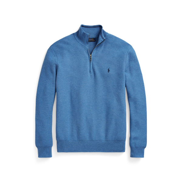 Mesh-Knit Cotton Quarter-Zip Sweater | Ralph Lauren