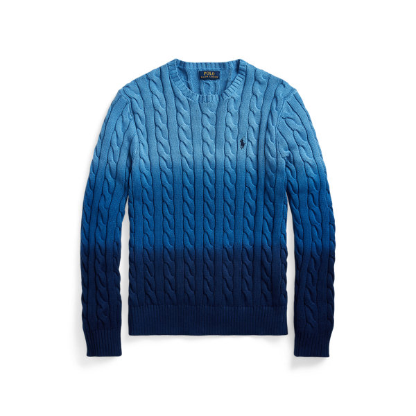 Ombré Cable-Knit Cotton Sweater