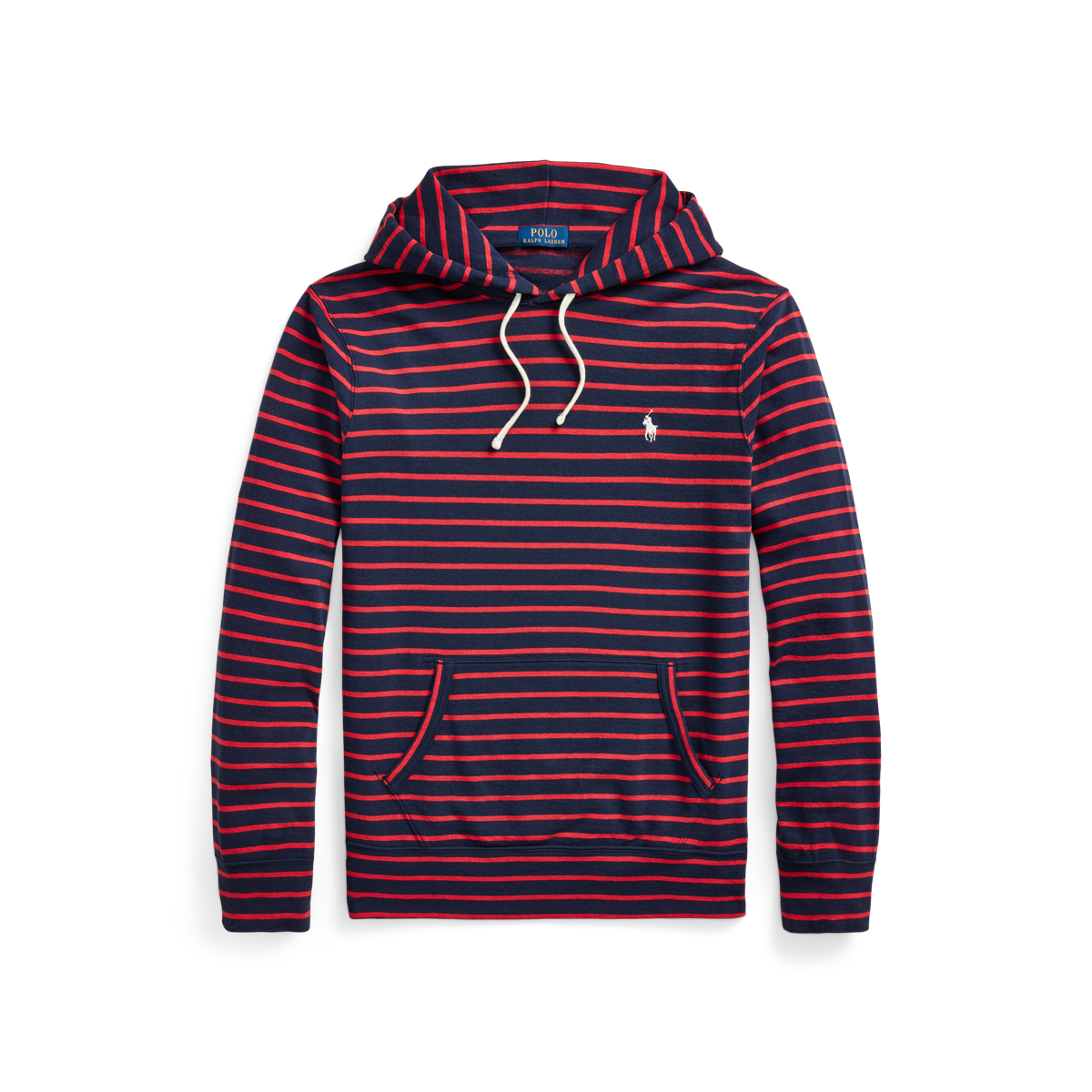 Striped Cotton-Linen Terry Hoodie