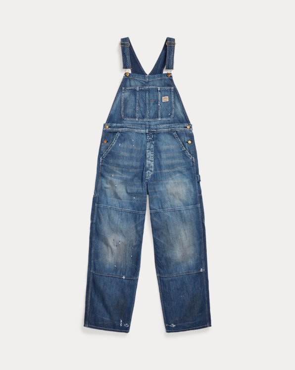 Relaxed fit denim overall