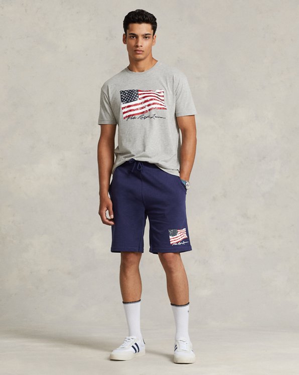 New Polo Ralph Lauren Men's Sweat Shorts Hand Dyed White Size XXL Kleding Herenkleding Shorts 
