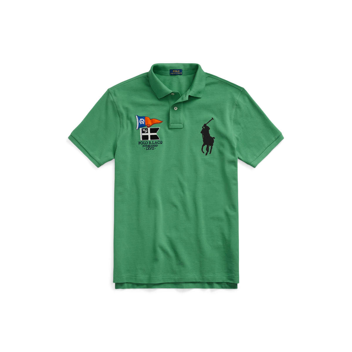 Custom Slim Fit Big Pony Mesh Polo Shirt