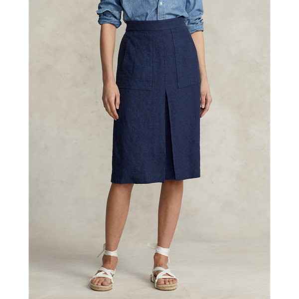 Ralph Lauren Midi-rok blauw elegant Mode Rokken Midi-rokken