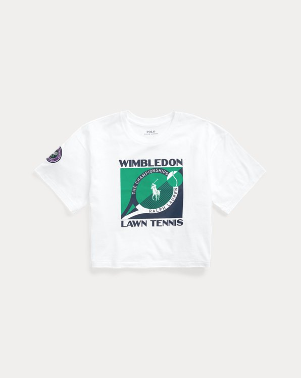 Wimbledon Logo Jersey Crop T-Shirt