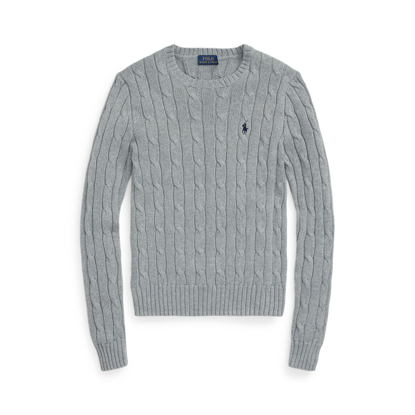 Pull torsadé à col rond en coton pour Women | Ralph Lauren® FR
