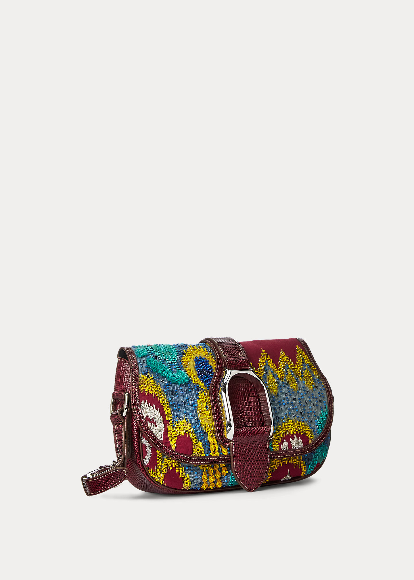 Ralph Lauren Collection Embellished Denim Welington Shoulder Bag 2