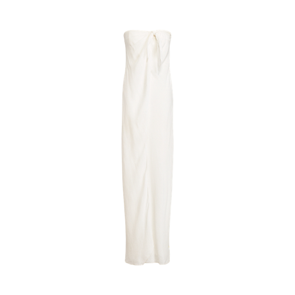 Vestido de noite Brigitta em linho e voile