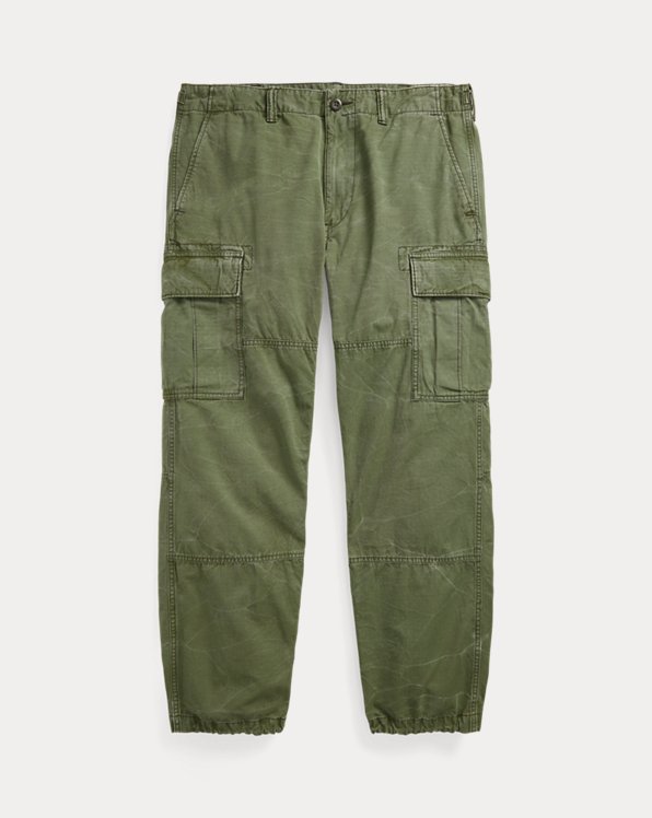 Relaxed Fit Canvas Cargo Trouser