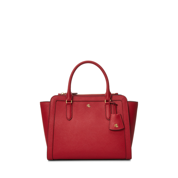 Crosshatch Leather Medium Brooke Satchel for Women Ralph Lauren® IN